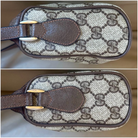 Authentic Vintage Gucci Ophidia Web Brown Monogram Canvas Leather Crossbody Bag - Picture 5 of 11